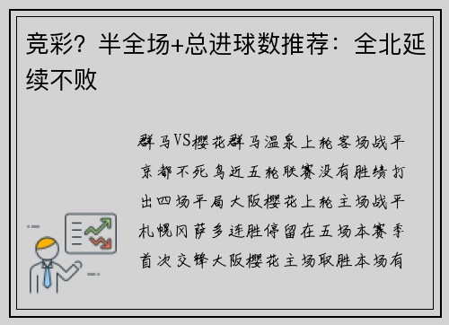 竞彩？半全场+总进球数推荐：全北延续不败